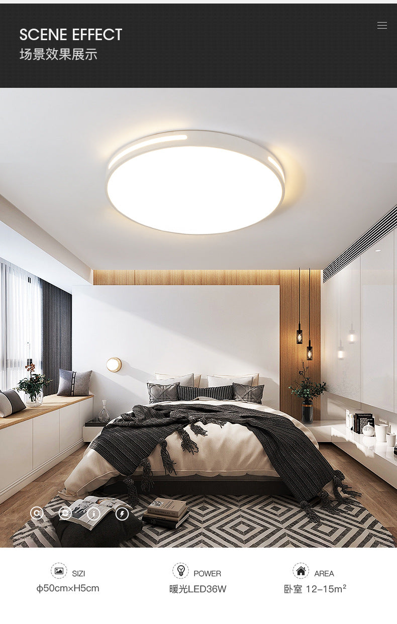 Ultra-thin Modern Minimalist LED Ceiling Lamp Round Bedroom Lighting Living Room Lamp Creative Study Dining Room Balcony Lighting Fixture
