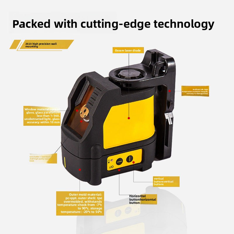 DWDW088 Small2Line Cross Laser Infrared High-precision Level Instrument Green Light Red Light Level