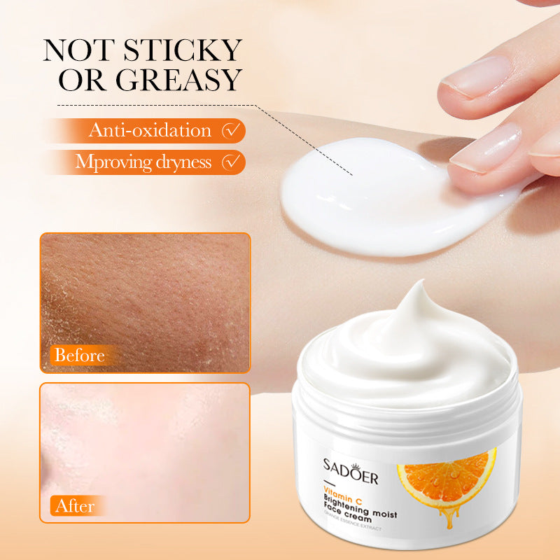 Vitamin C Moisturizing Cream SADOER Whitening, Hydrating, and Skin-Softening Face Cream Cross-Border Wholesale