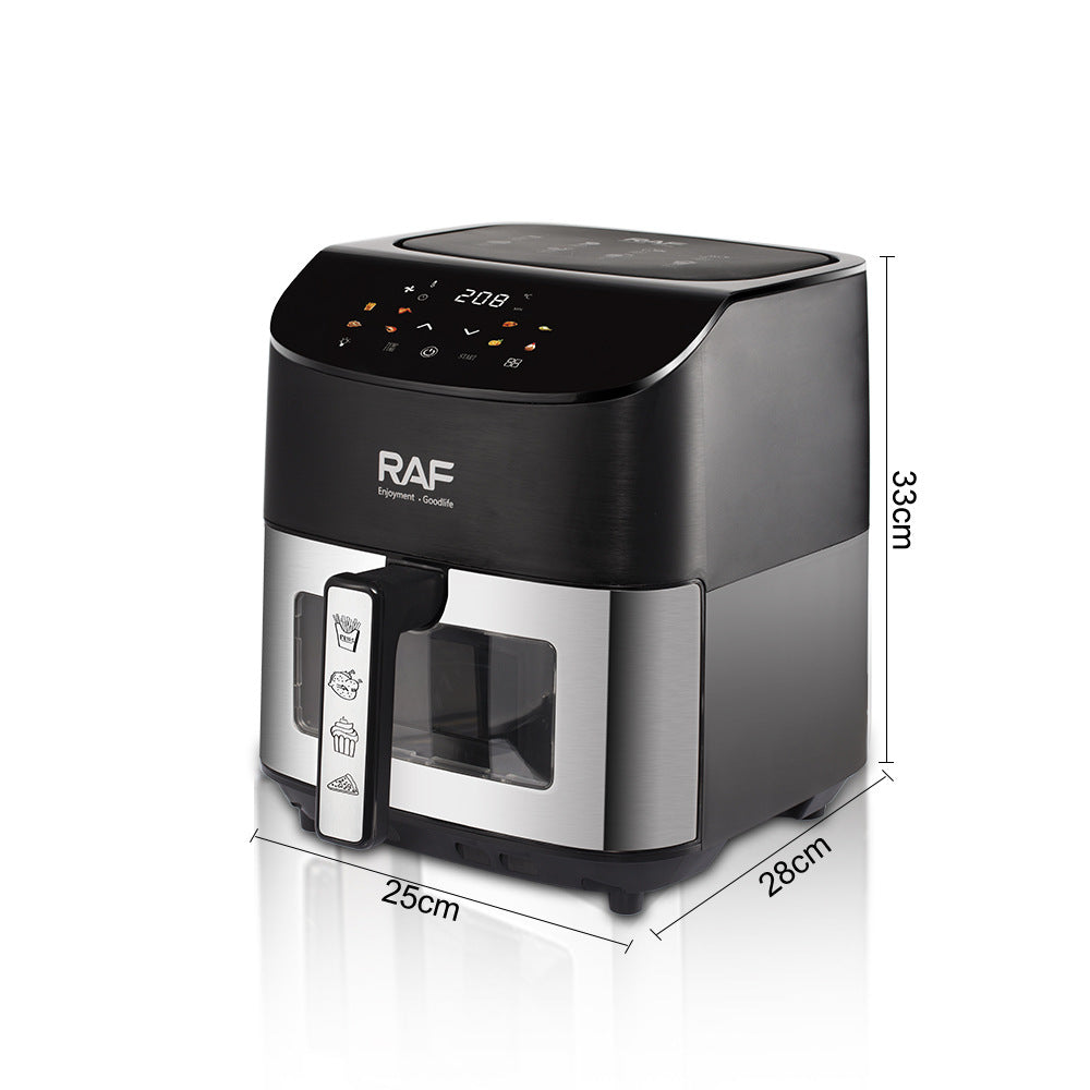 RAF European Standard Air Fryer6L Household Oil-Free Fryer Smokeless Electric Grill Electric Cooking Pot