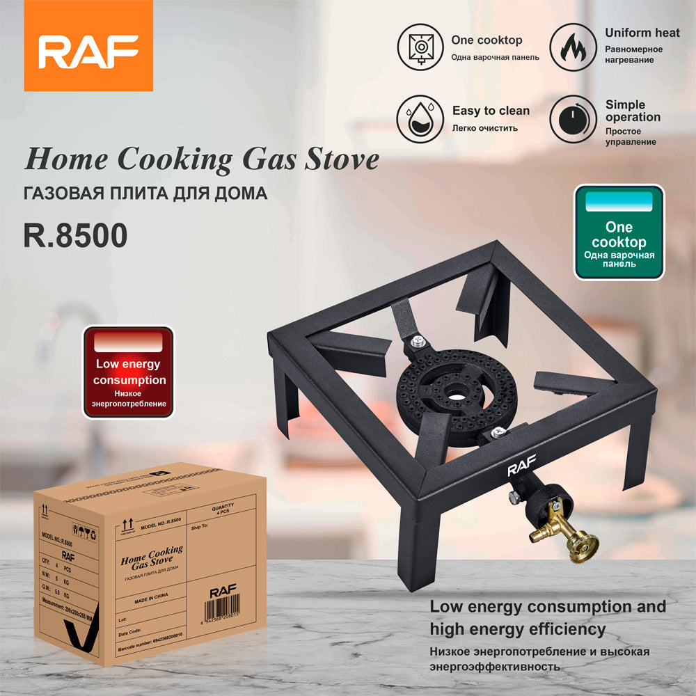 RAF Gas Stove Simple Household Liquefied Gas Tabletop Flameout Single Burner Easy-to-Clean Gas Stove R.8500