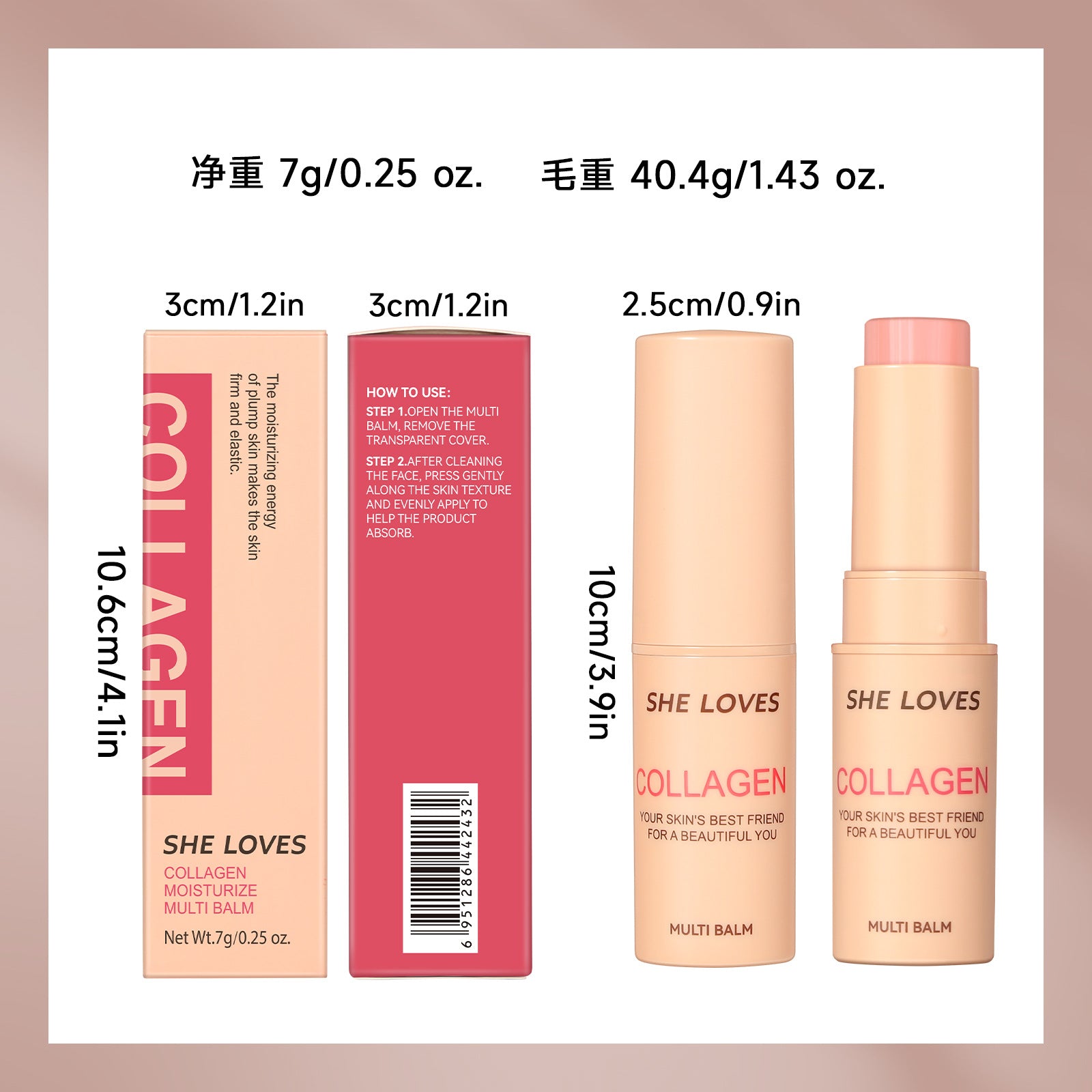 Exclusive Supply sheloves Collagen Essence Stick Moisturizing, Wrinkle-Reducing, Lifting, and Firming Facial Care Essence