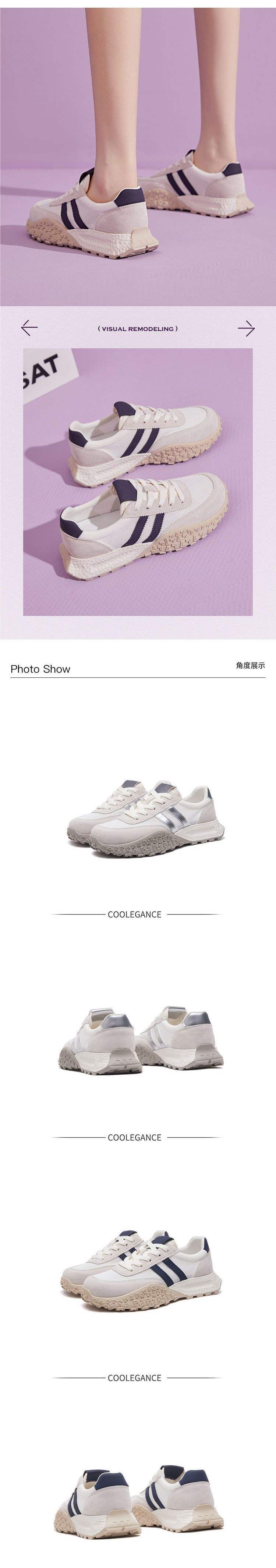 Thick-soled Cortez Shoes2025Summer New Mesh Breathable Versatile Casual Training Sports Shoes Lightweight