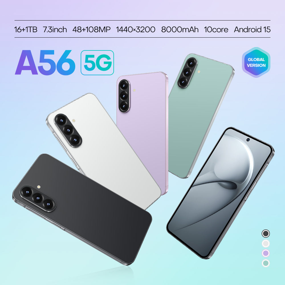 A56New Smart5G Mobile Phone7.3incell Notch Screen16+1TB Wholesale Source Factory
