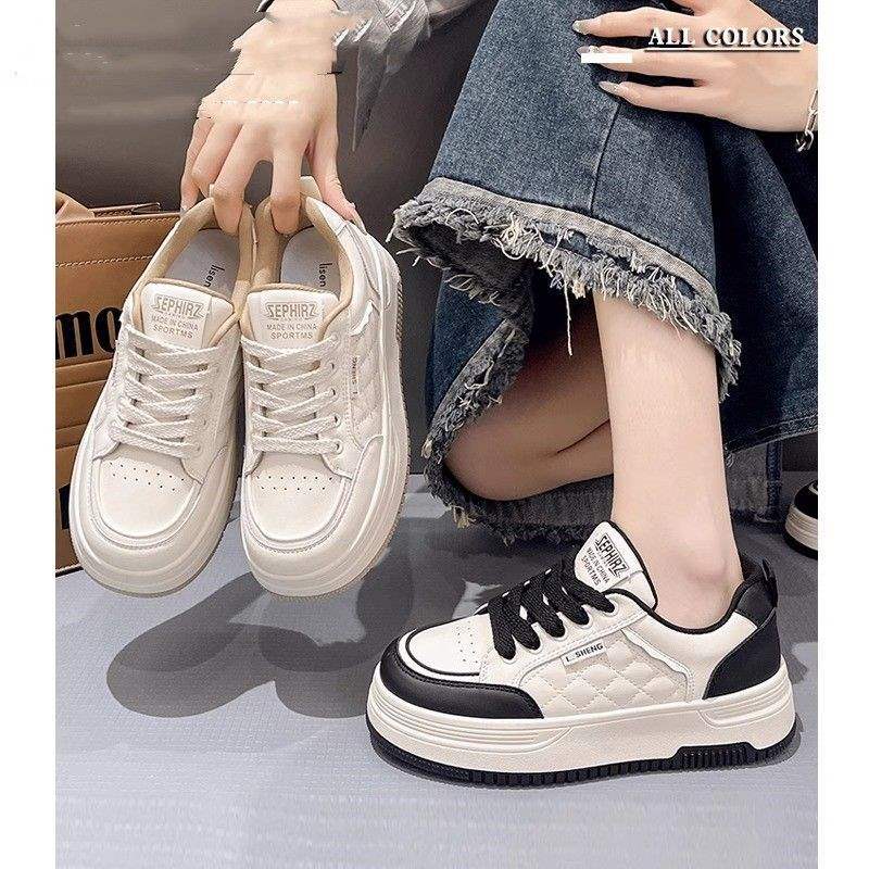 Platform White Shoes Women2025New Autumn Winter Fashion Casual Lightweight Versatile Platform Sneakers Dad Shoes