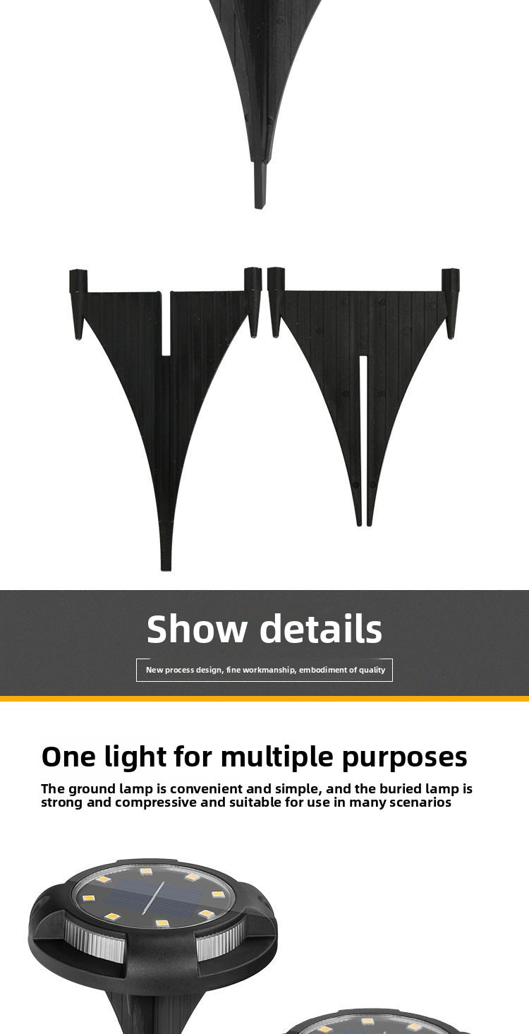 New Solar Ground Light Outdoor Waterproof Garden Light Landscape Light Garden Lawn Light Inground Light Stair Light