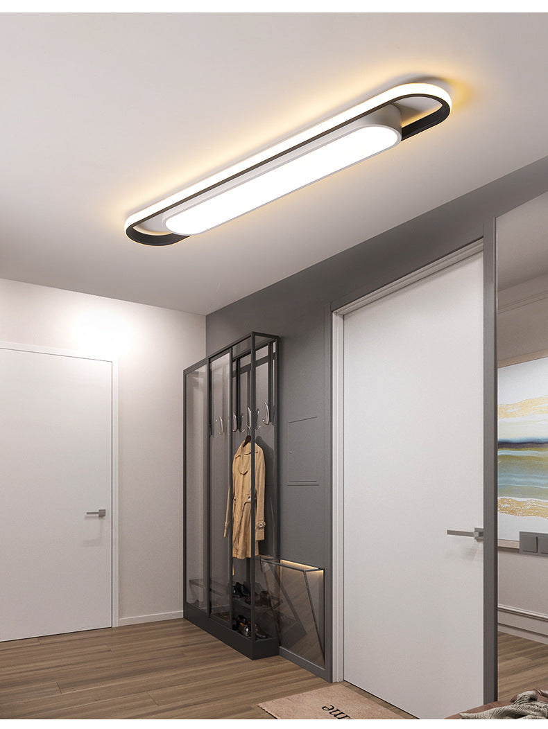 Aisle Light Corridor Light Modern Simple Entryway Porch Balcony Light Iron Art Long Strip Cloakroom led Ceiling Light Fixtures
