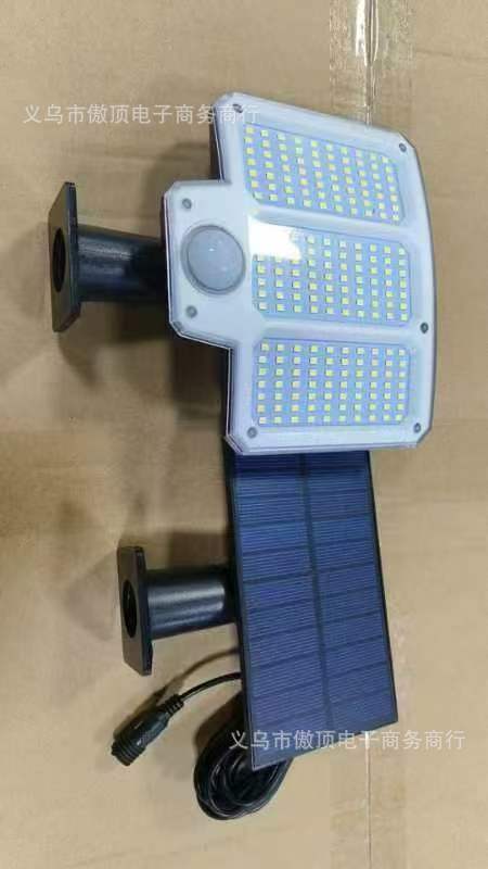 Outdoor Solar Split Street Light, Automatically Brightens After Dark, Garden Light with Human Body Sensor Wall Light Waterproof LED Lamp