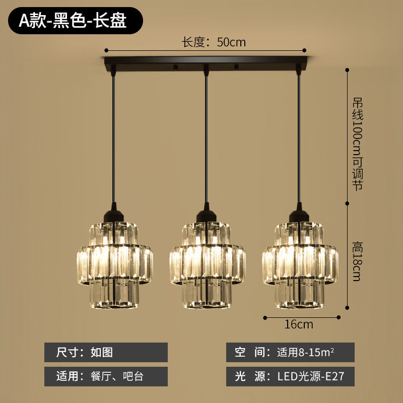 Restaurant Pendant Light Three-Head Modern Minimalist Bar Creative Dining Table Bedroom Unique Living Room Dining Room Grand Nordic Lighting