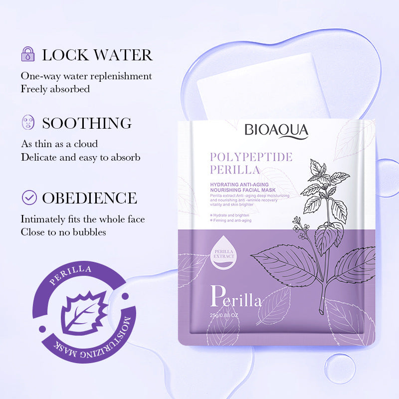 Perilla Mask25g BIOAOUA Polypeptide Hydrating Moisturizing Tablets for Cross-Border Wholesale