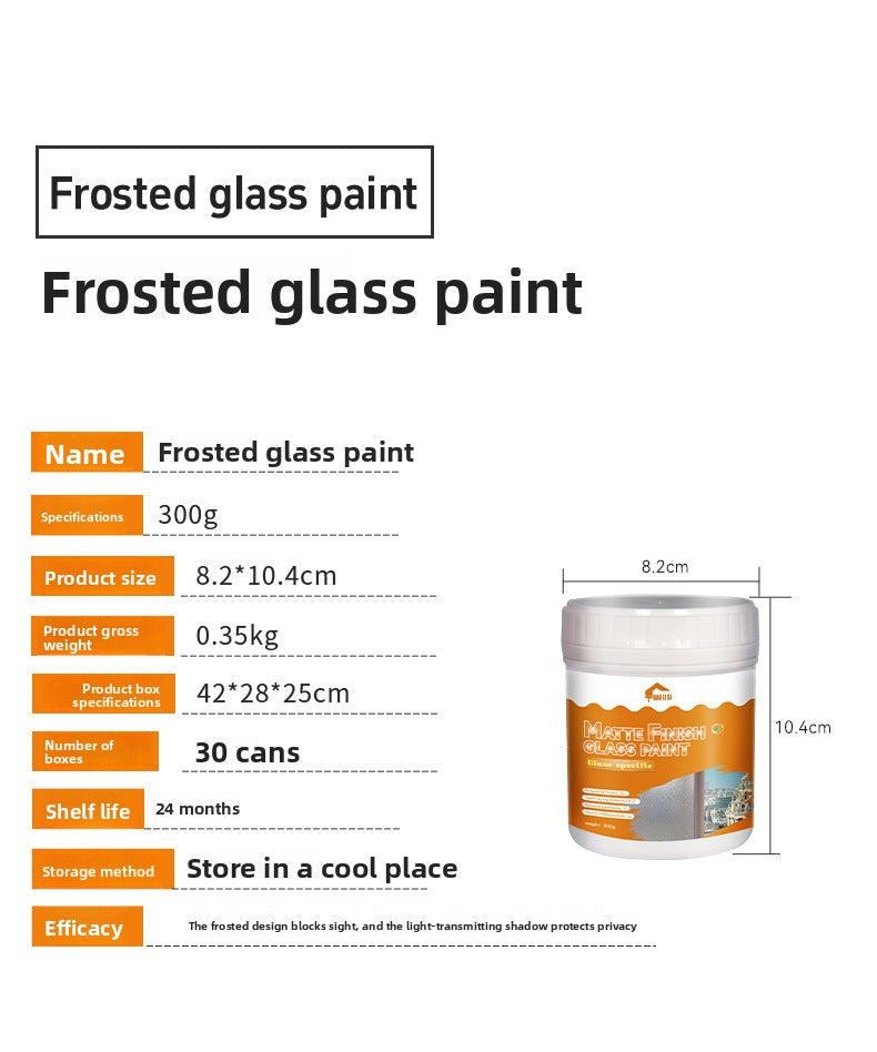 baolisi Glass Privacy Frosted Paint Translucent Non-See-Through Bathroom Office Privacy Blocking Matte Texture