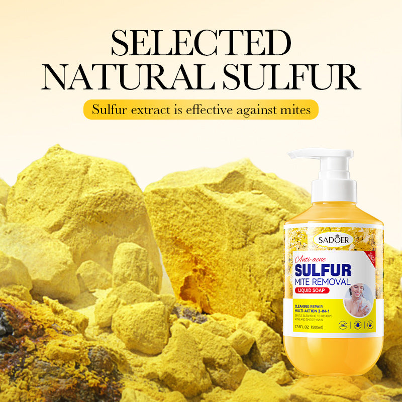 Full English Sulfur Mite Removal Body Wash SADOER Clean body hydrating moisturizing body wash  wholesale
