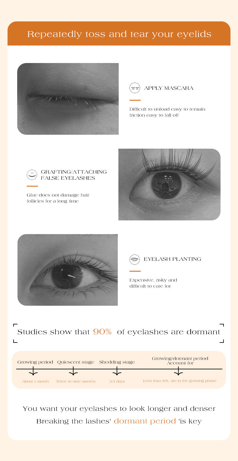 European Dropshipping Double-Ended Mascara Curling Dense Eyebrow Liquid Packaging Makeup Customizable Label