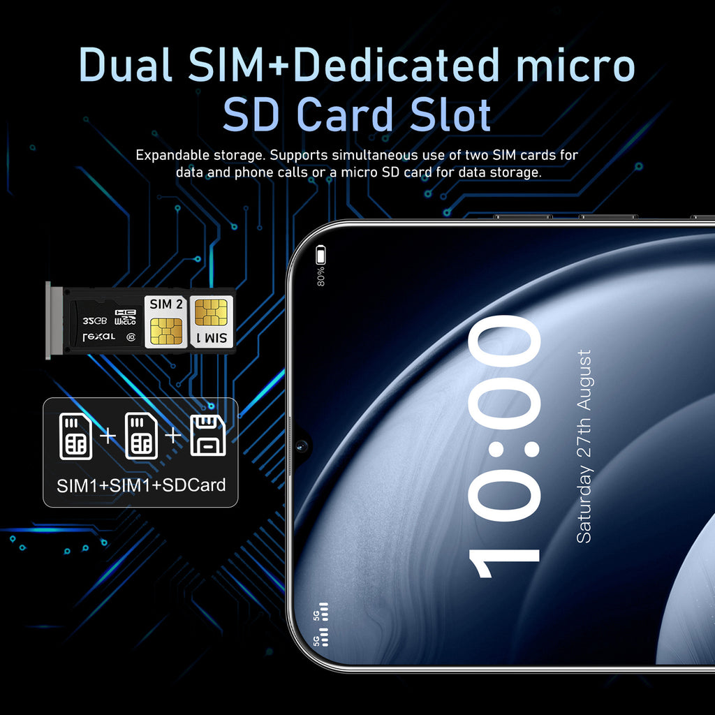 Smartphone Camon30 16+1T Android Phone7.3Inch Large Screen Shopee Compatible