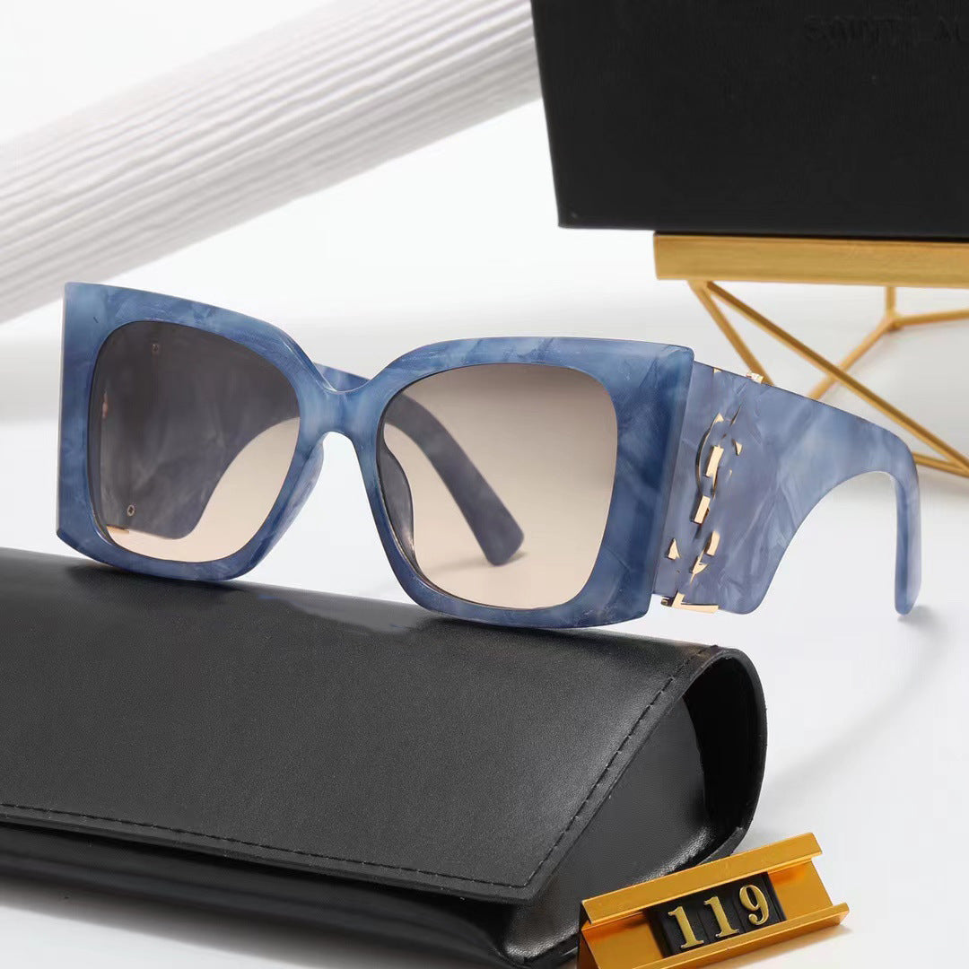 Yang Shulin's Same Style High-Quality Fashion Sunglasses Cat Eye Women's Sunglasses Sun Protection UV Protection Men's Style119
