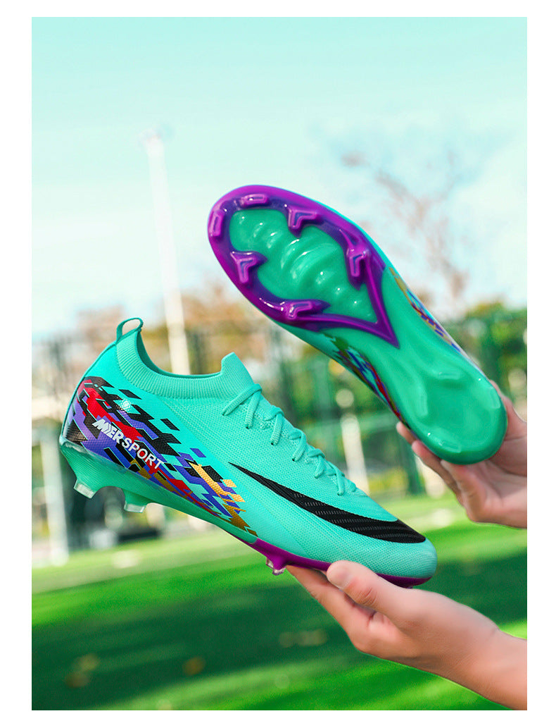New Large Size Long Spike Football Shoes Low Top Youth Competition Training Student Football Sports Shoes
