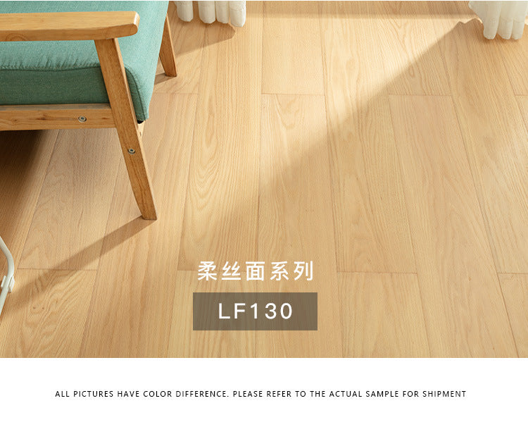 Free home installation with solid wood skirting board included Smooth Skin Feel Lacquer Flooring New Three-Layer Solid Core Real Wood Oak Flooring