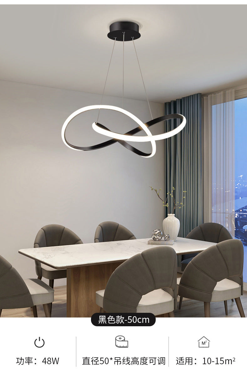 2025New led Ultra-thin Modern Minimalist Nordic Irregular Strip Dining Pendant Light Living Room Bedroom Light Full Spectrum Lighting Fixture