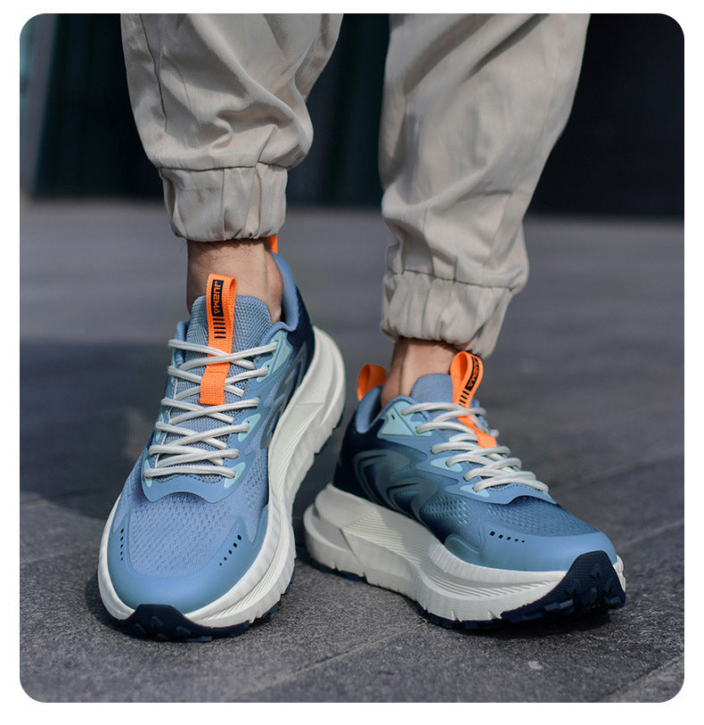 Men's Shoes New2025Mesh Breathable Running Shoes Anti-Slip Shock Absorption Lightweight Soft Sole Sports Shoes Manufacturer Wholesale