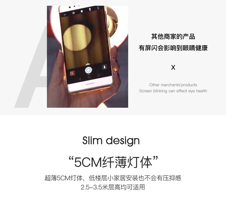 Ultra-thin Modern Minimalist LED Ceiling Lamp Round Bedroom Lighting Living Room Lamp Creative Study Dining Room Balcony Lighting Fixture