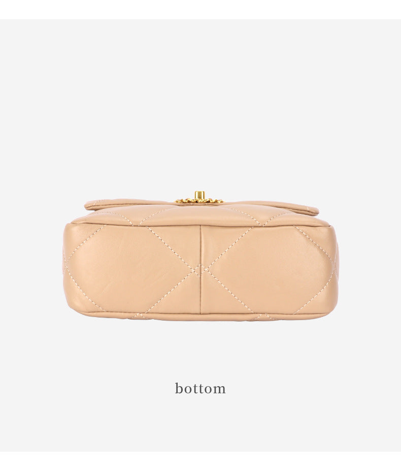 French Retro New Soft Elegant Sheepskin Shoulder Bag Clutch Trendy Fashion Chain Crossbody Women's Bag
