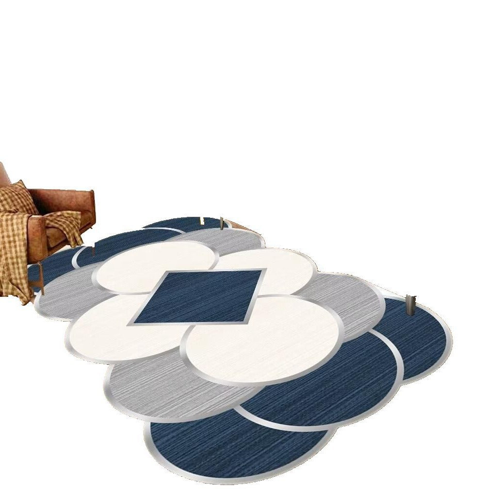 Crystal Velvet Carpet Full Coverage Living Room Non-Slip Coffee Table Rug Chinese Classical Home Bedroom Bedside Rug One Piece Dropshipping