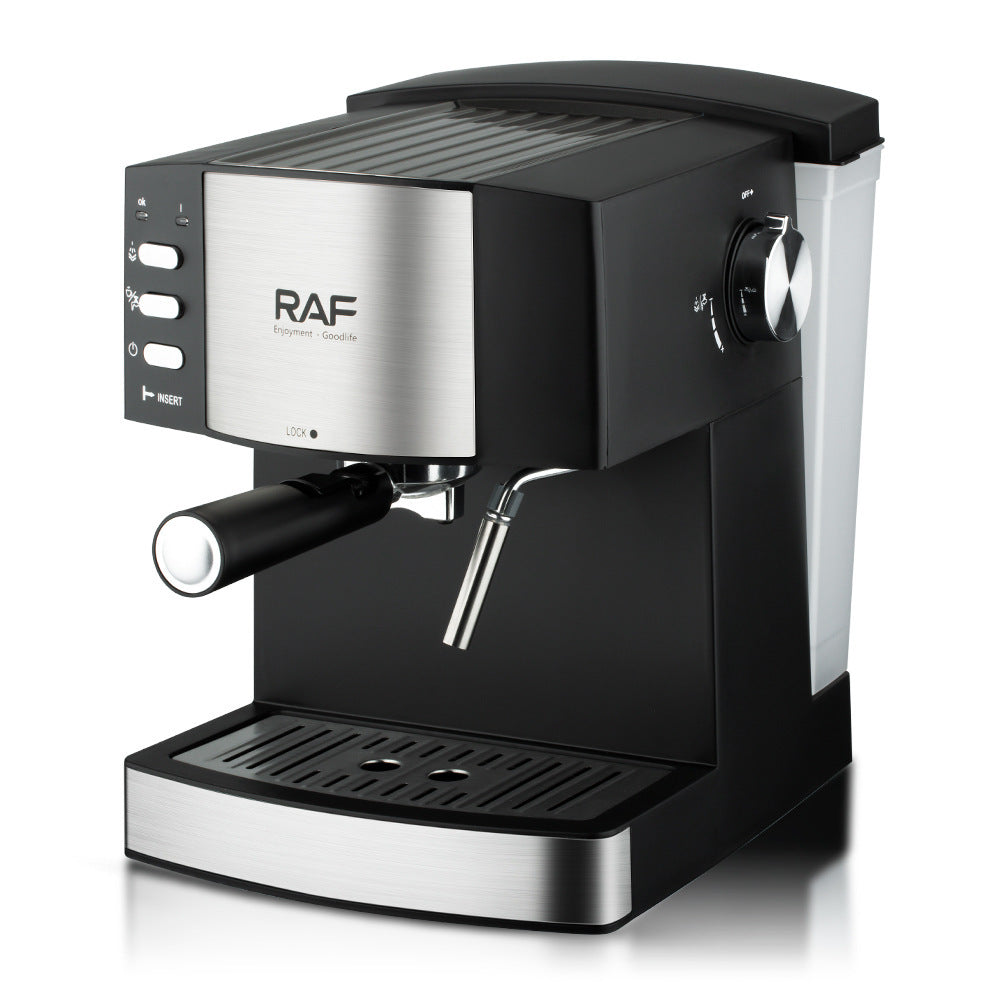 RAF Coffee Machine Household European Standard Italian Style Small Semi-Automatic High Pressure Steam Milk Frothing Office Use