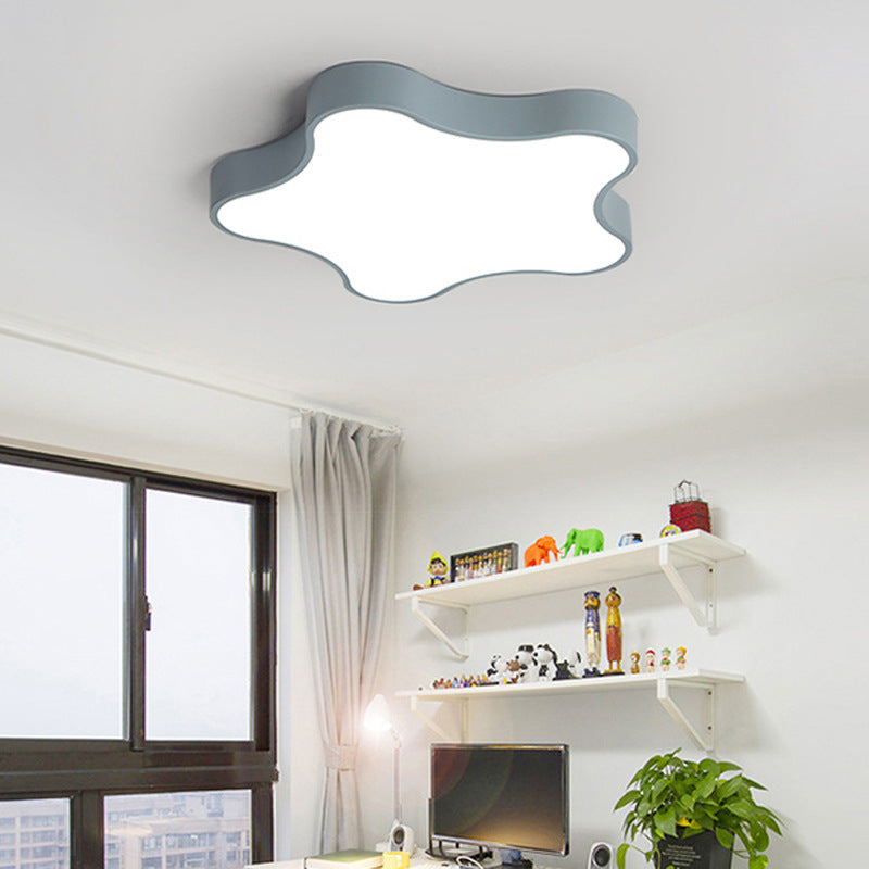 Macaron Five-Pointed Star Ceiling Light led Children's Room Lamp Nordic Iron Art Bedroom Lamp Kindergarten Cartoon Lighting