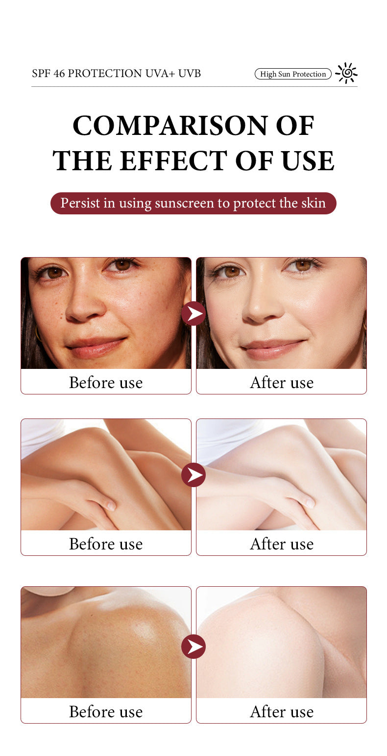 High SPF Sunscreen Lotion Transparent Moisturizing Non-Greasy UV Protection Sunscreen Brightening Isolation Manufacturer Wholesale