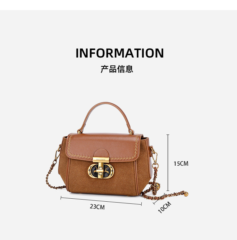 European and American Retro Niche Stylish Small Square Bag Chain New Texture Handbag Fashion Versatile Shoulder Crossbody Bag for Women