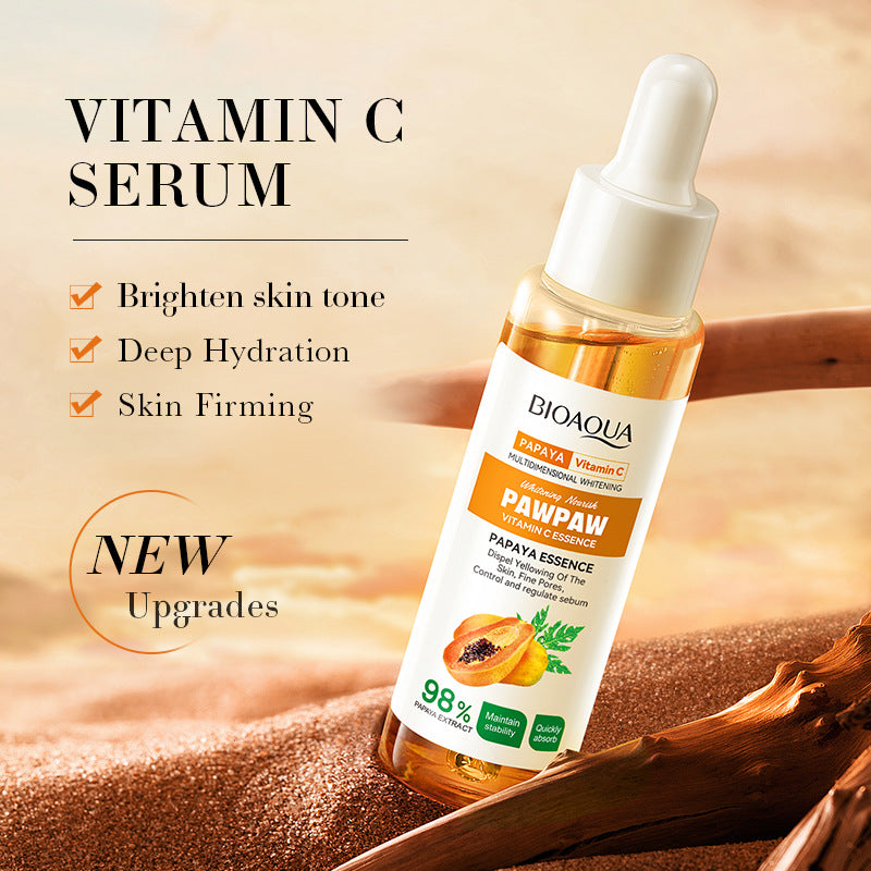 Papaya Vitamin C Essence30ml BIOAOUA Moisturizing and Hydrating Wholesale for Cross-Border Trade