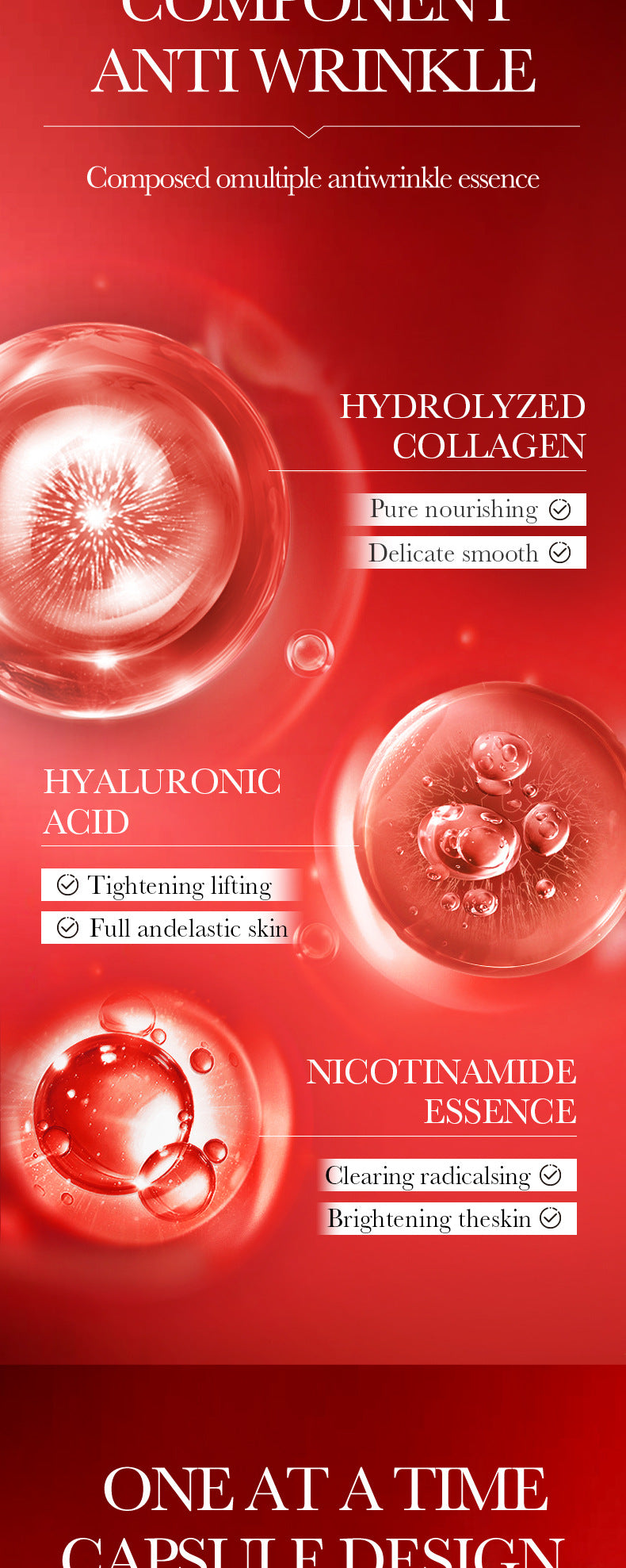 Anti-Wrinkle Pills Anti-Wrinkle Essence Oil SADOER Firming, Moisturizing and Rejuvenating Essence Cross-Border Foreign Trade Wholesale