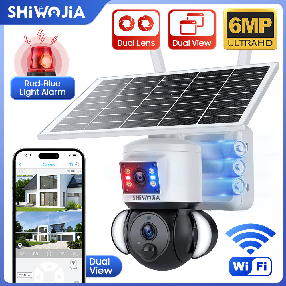 Source Factory Specializes in Solar-Powered Gun Ball Linkage HD600Multi-camera Multi-view Courtyard Surveillance