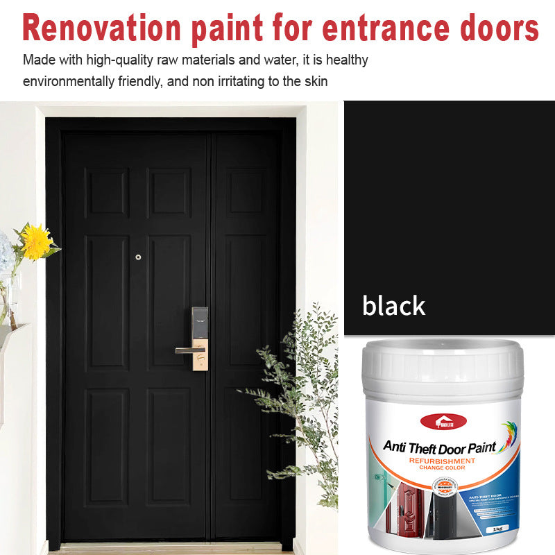 Anti-theft Iron Door Paint Metal Aluminum Alloy Iron Door and Window Renovation Color Change Rust-Proof Water-Based Paint Latex Paint