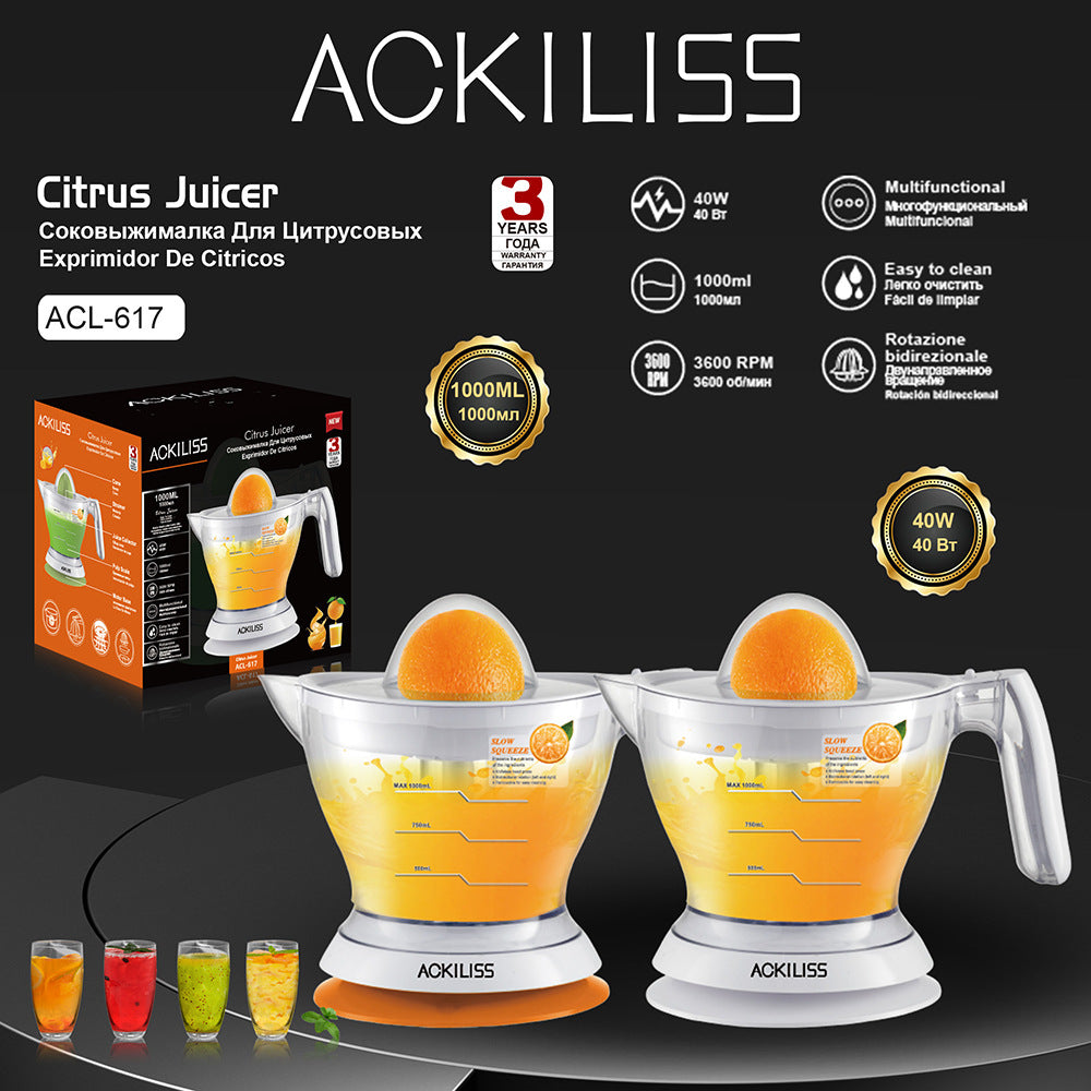 RAF EU Standard Electric Fresh Orange Juicer Household Automatic Juicer Lemon Orange Juice Machine Small Portable617