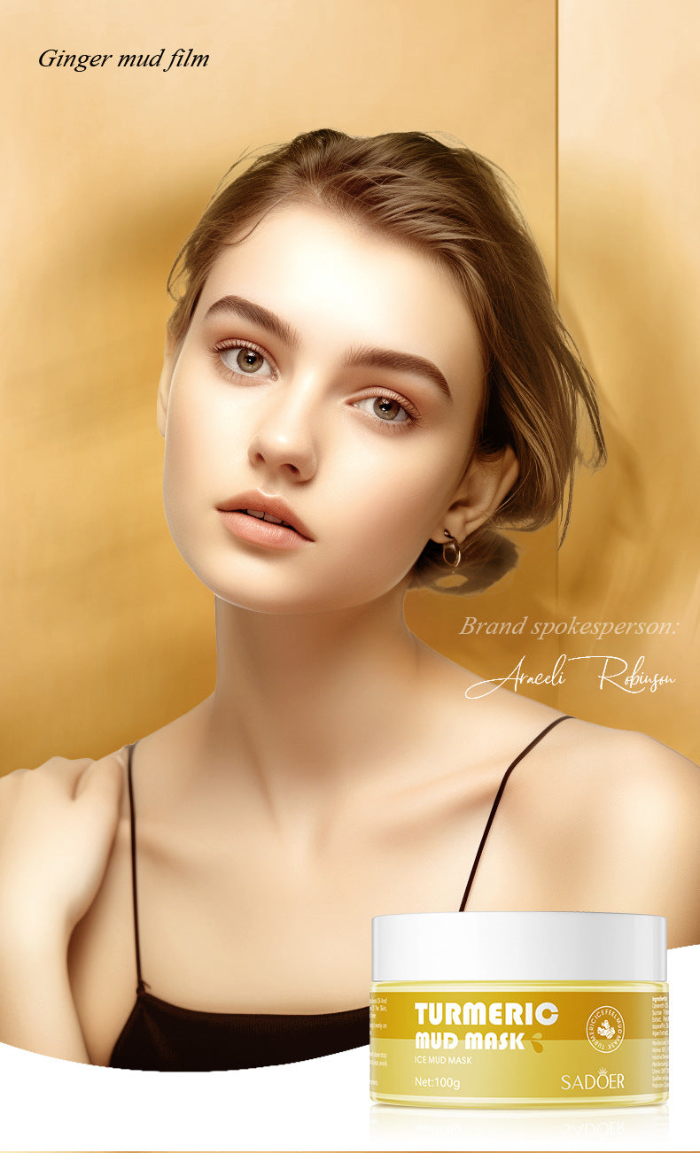Clay mask100g SADOER Cleansing Mask Ginger Skin Rejuvenation Smear-On Cross-Border Wholesale