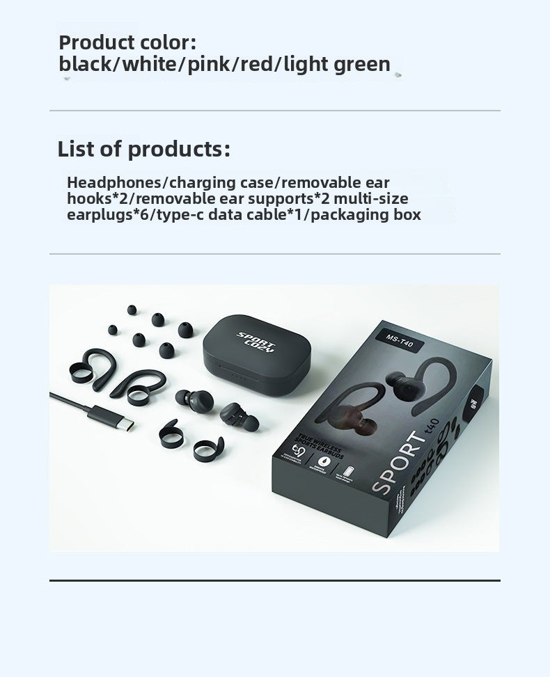 Hot-selling Wireless Bluetooth Sports Earphones High Sound Quality Over-ear Bluetooth Earphones Long Battery Life