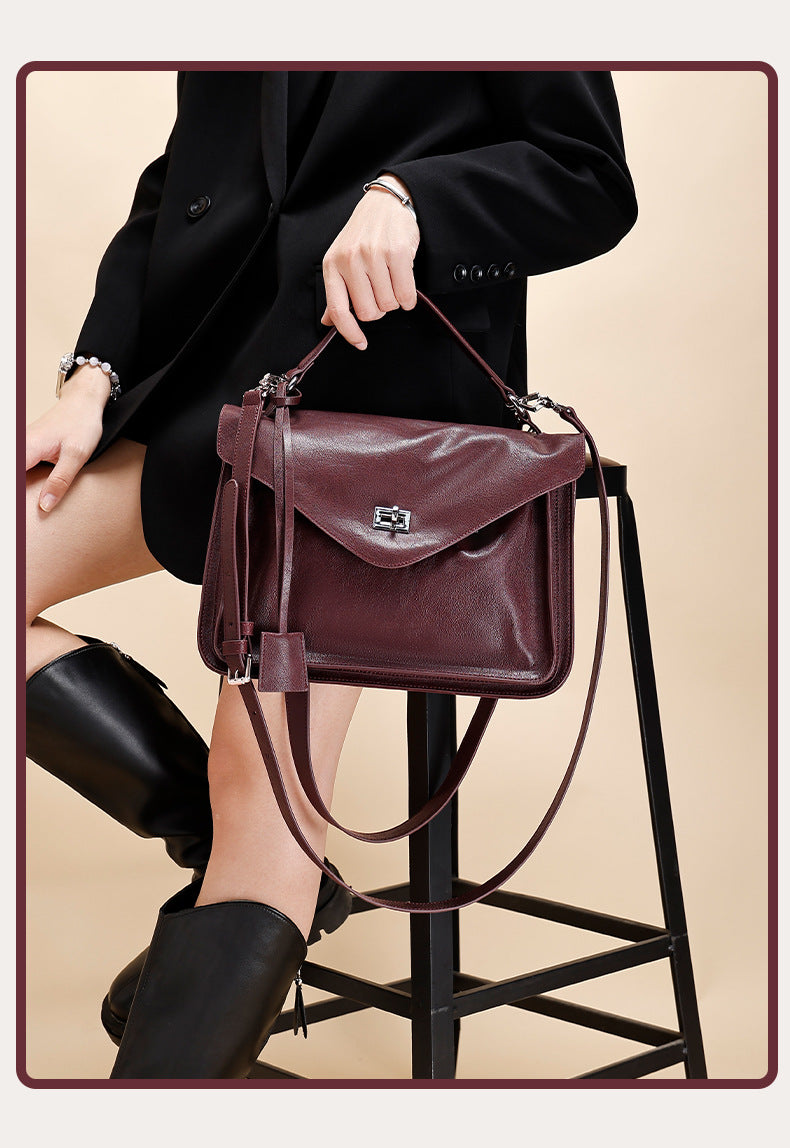 Vintage Tote Bag New Luxury Large Capacity Messenger Bag for Women Fashionable Elegant Single Shoulder Crossbody Bag Handheld Laptop Bag