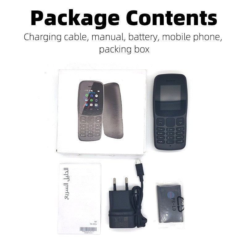 Mobile Phone106Elderly Phone2G Dual SIM Feature Phone with Loud Volume GSM Ultra-long Standby Button Elderly Phone Wholesale