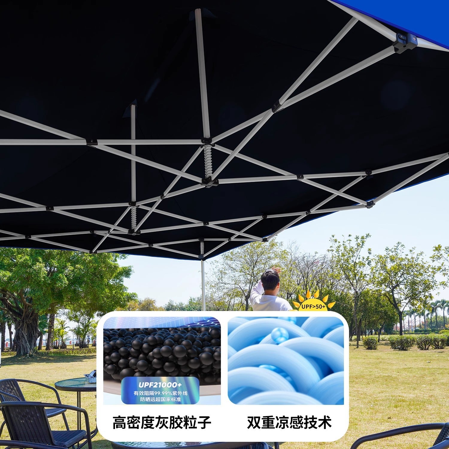 Four-corner Exhibition Tent Umbrella Outdoor Rainproof Advertising Tent with Printing logo Event Exhibition Folding Telescopic Sunshade
