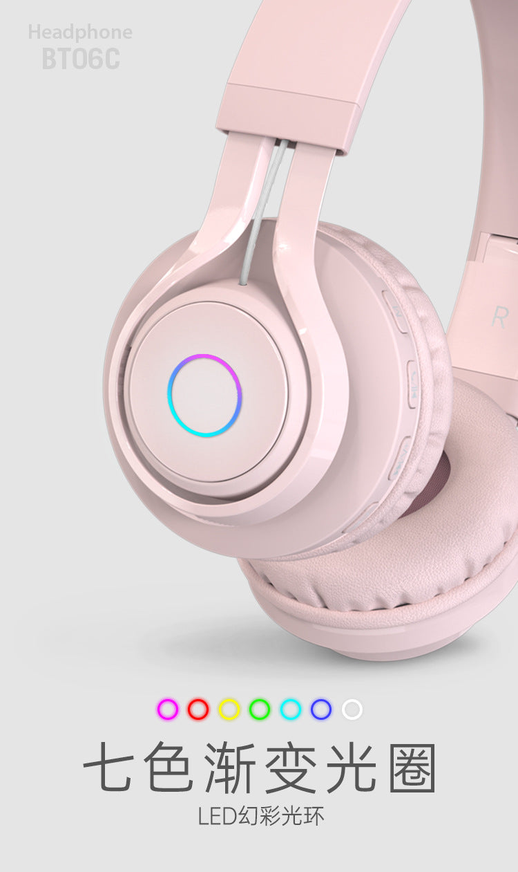 Hot-selling Over-ear Headphones Bluetooth Long Battery Life Children's Student Bluetooth Headphones Wireless High-Quality Sound Headset