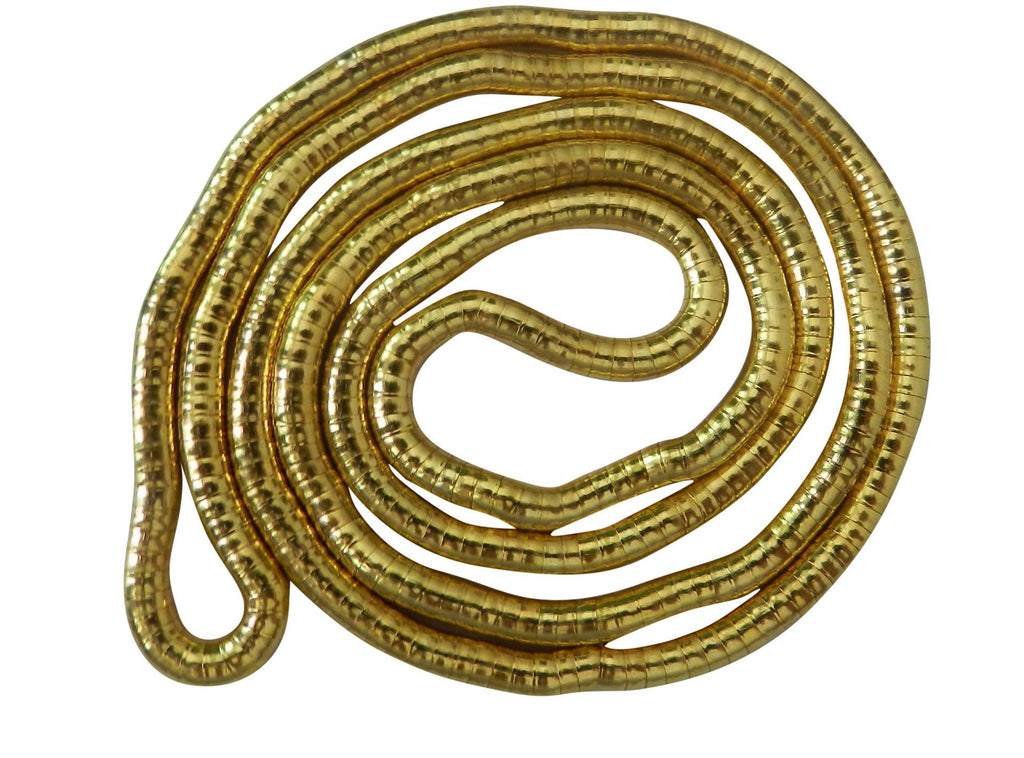 Wrapped Snake Necklace Without Head and Tail90cm White K Iron-plated Irregular Snake Year Necklace Flexible Bendable Snake Bone Necklace