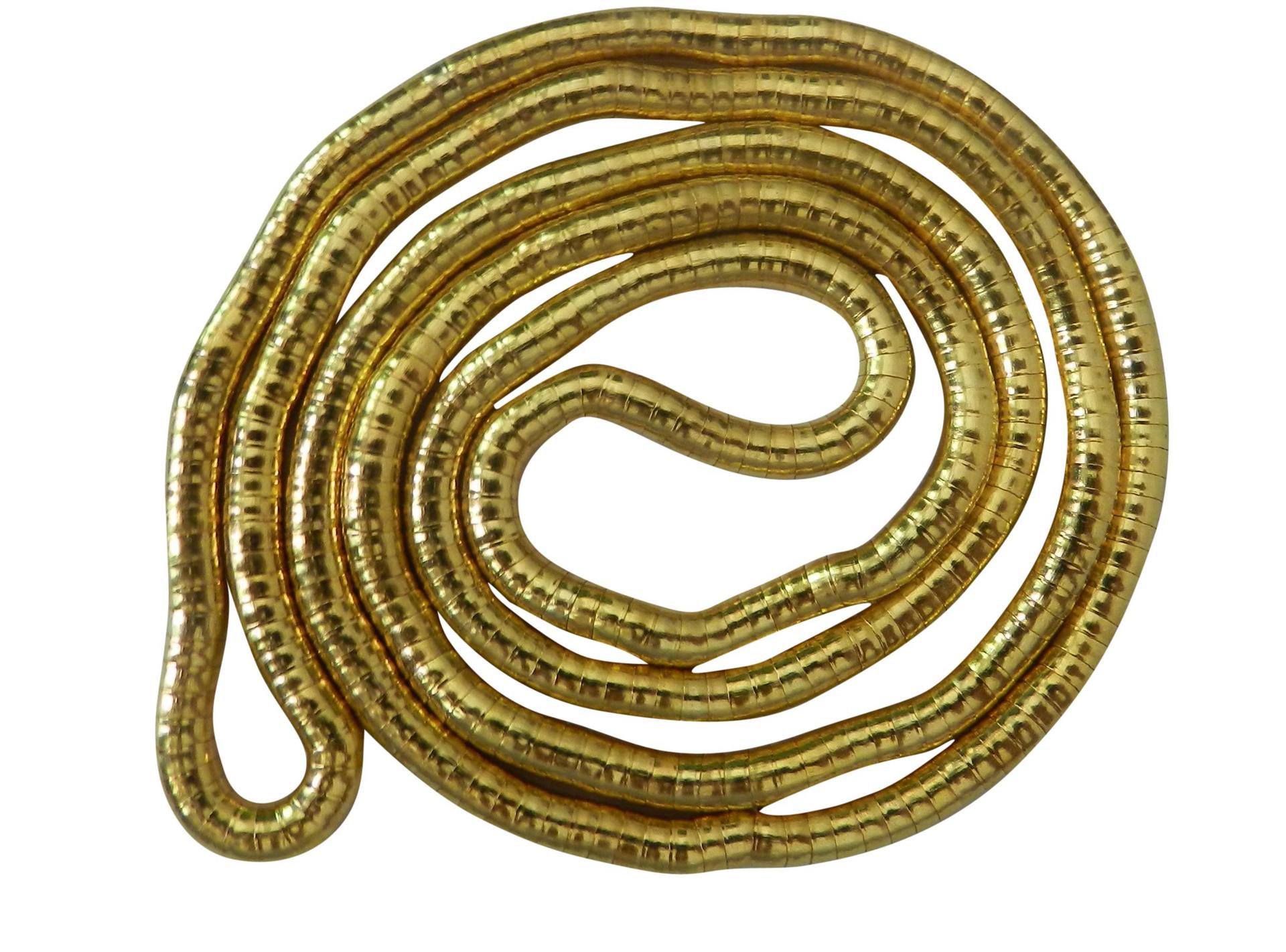 Wrapped Snake Necklace Without Head and Tail90cm White K Iron-plated Irregular Snake Year Necklace Flexible Bendable Snake Bone Necklace