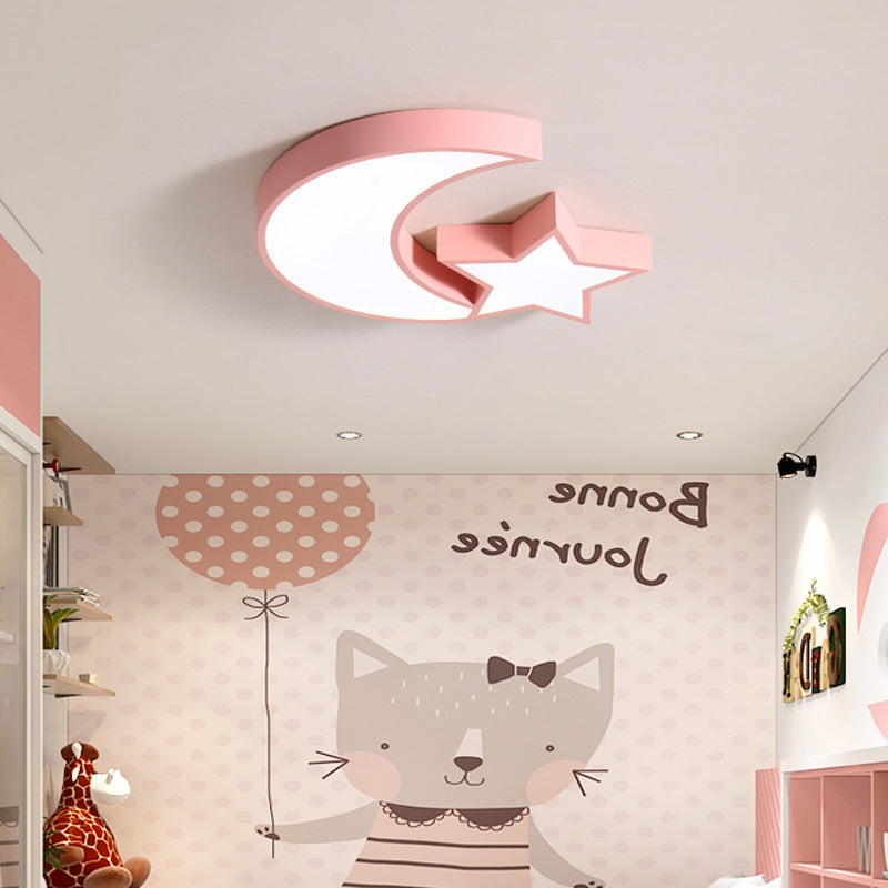 Macaron Children's Room Lighting Creative Boys and Girls Colorful Star Cloud Ceiling Light Kindergarten Bedroom Lamp
