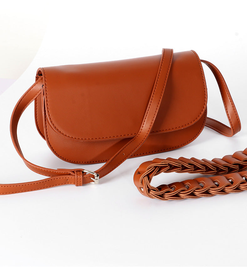 Fashion Woven Versatile Women's Bag Underarm Bag French Niche Versatile Saddle Bag Single Shoulder Bag New Crossbody Bag for Women