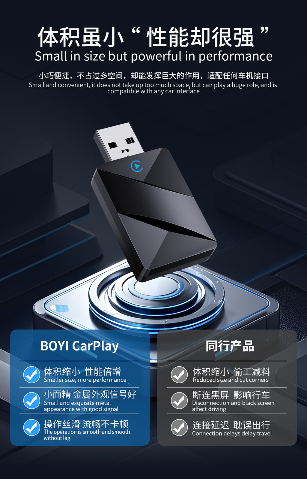 Hot Sale carplay Wired to Wireless Box Android auto Car-Machine Interconnection Wireless Adapter