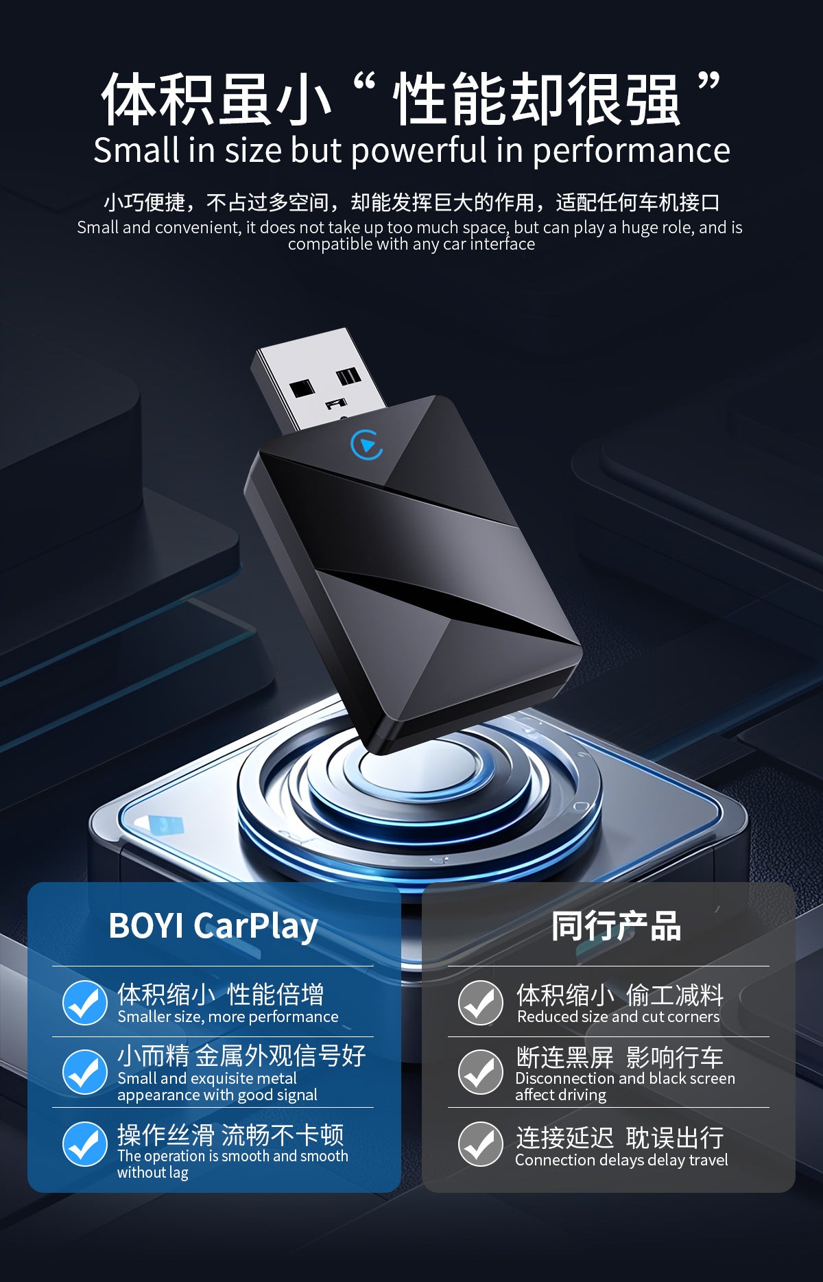 Hot Sale carplay Wired to Wireless Box Android auto Car-Machine Interconnection Wireless Adapter