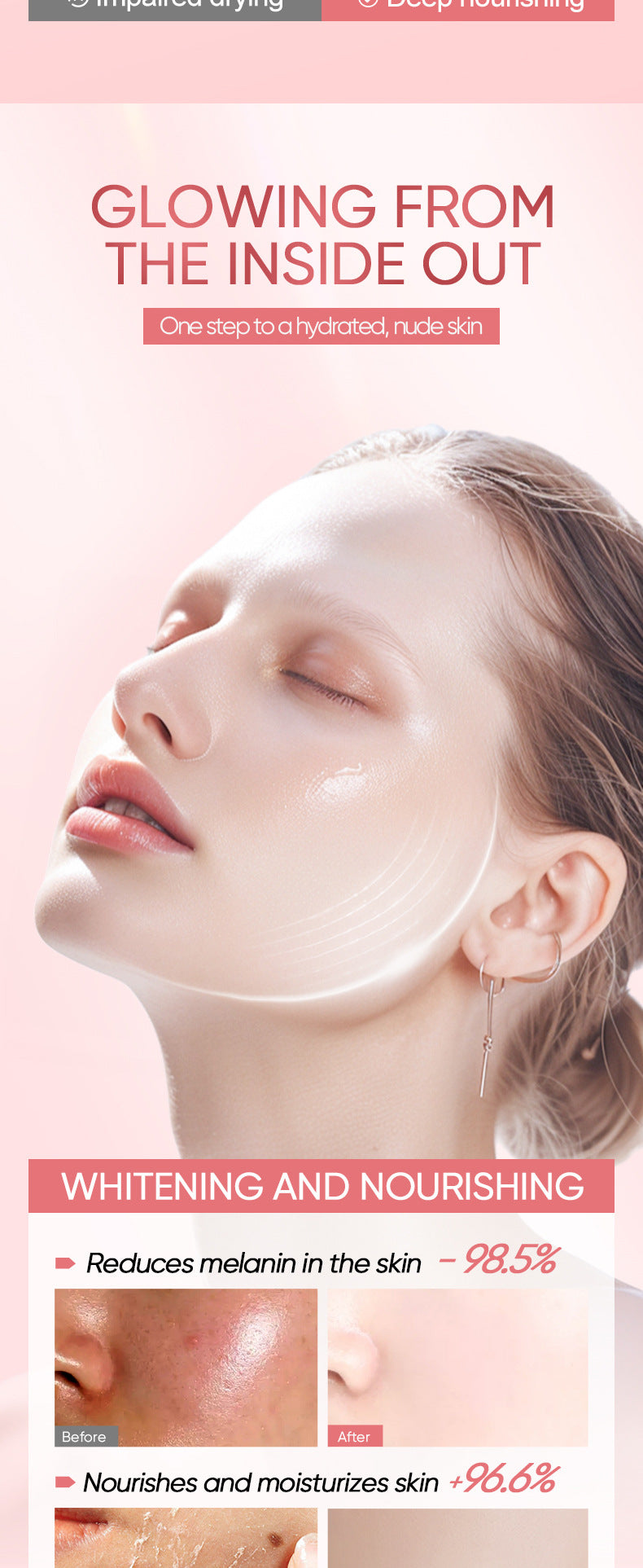 Niacinamide Skin Rejuvenation Cream BIOAOUA Hydrating Moisturizing Hydrating Moisturizing Cream Cross-Border Foreign Trade Wholesale