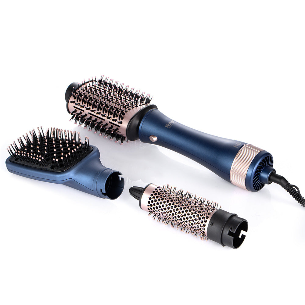 RAF European Standard Curling and Straightening Dual-use Hair Styling 3-in-1 Hot Air Brush with Interchangeable Temperature Modes1200w