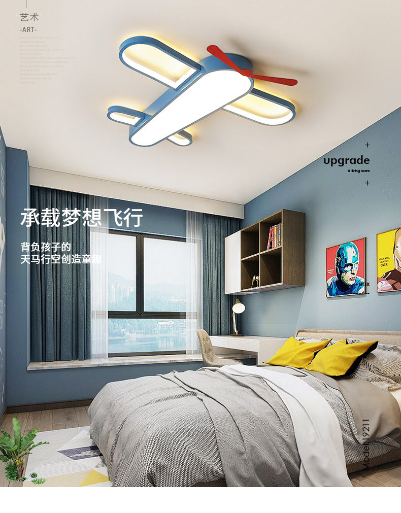 Airplane Lamp Children's Room Lamp Modern Simple Boy's Bedroom Lamp Creative Energy-saving Eye Protection led Wholesale Ceiling Lights